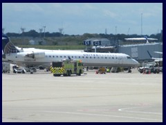 O'Hare International Airport 14 - Fire engine and ambulances at a United flight